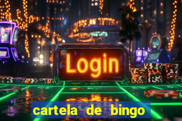 cartela de bingo cha de bebe